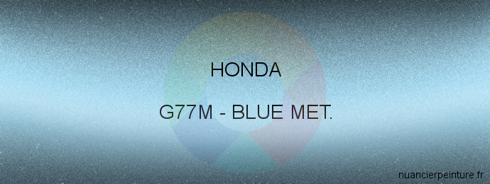 Peinture Honda G77M Blue Met.