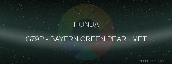 Peinture Honda G79P Bayern Green Pearl Met.