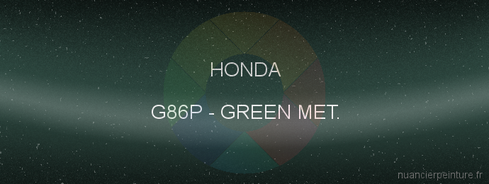 Peinture Honda G86P Green Met.