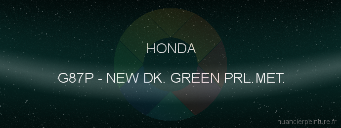 Peinture Honda G87P New Dk. Green Prl.met.