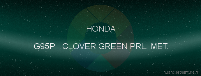 Peinture Honda G95P Clover Green Prl. Met.
