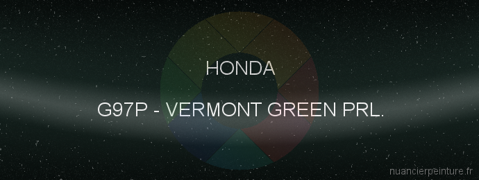 Peinture Honda G97P Vermont Green Prl.