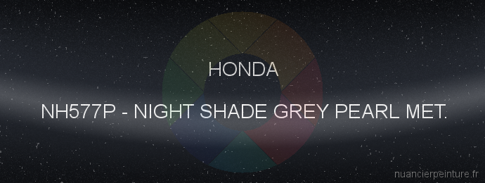 Peinture Honda NH577P Night Shade Grey Pearl Met.