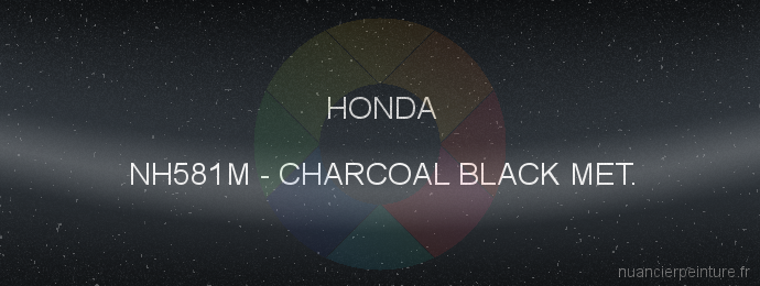 Peinture Honda NH581M Charcoal Black Met.