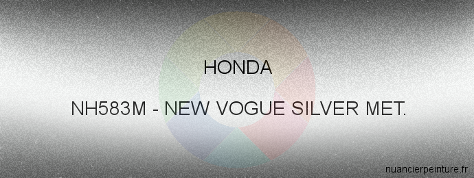 Peinture Honda NH583M New Vogue Silver Met.