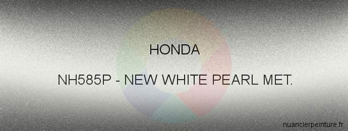 Peinture Honda NH585P New White Pearl Met.
