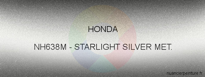 Peinture Honda NH638M Starlight Silver Met.