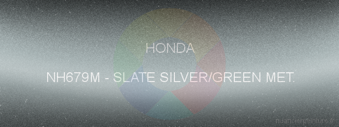 Peinture Honda NH679M Slate Silver/green Met.