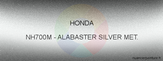 Peinture Honda NH700M Alabaster Silver Met.