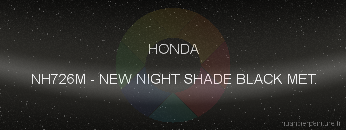 Peinture Honda NH726M New Night Shade Black Met.
