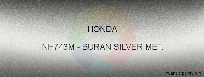 Peinture Honda NH743M Buran Silver Met.