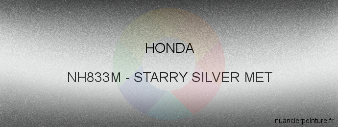 Peinture Honda NH833M Starry Silver Met