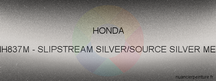 Peinture Honda NH837M Slipstream Silver/source Silver Met.
