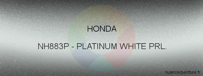 Peinture Honda NH883P Platinum White Prl.