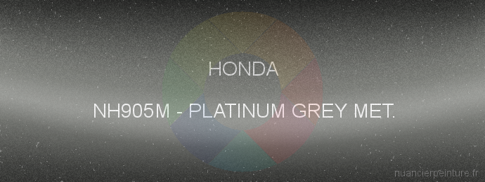 Peinture Honda NH905M Platinum Grey Met.