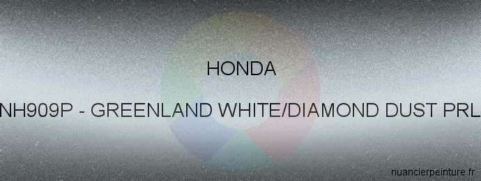 Peinture Honda NH909P Greenland White/diamond Dust Prl.