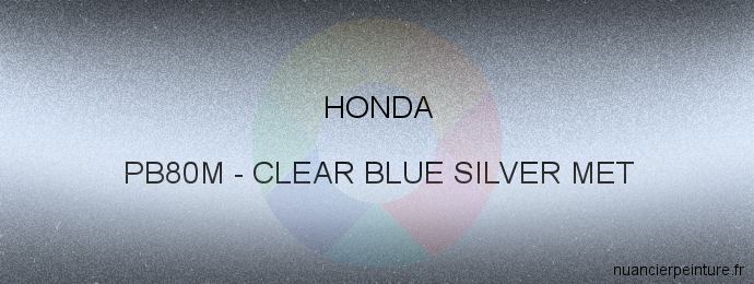 Peinture Honda PB80M Clear Blue Silver Met