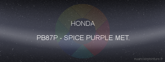 Peinture Honda PB87P Spice Purple Met.