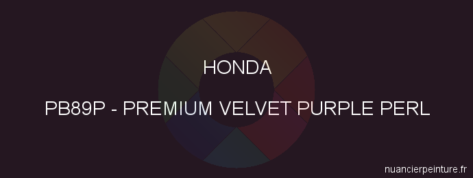 Peinture Honda PB89P Premium Velvet Purple Perl