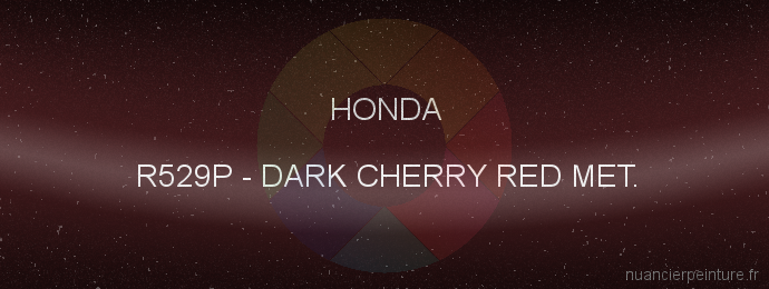 Peinture Honda R529P Dark Cherry Red Met.