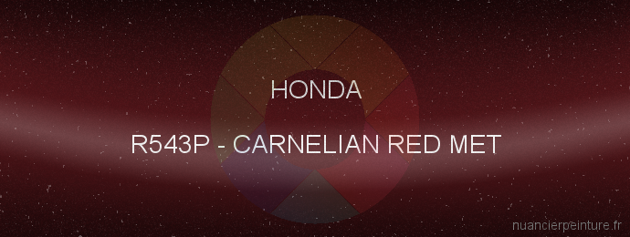Peinture Honda R543P Carnelian Red Met