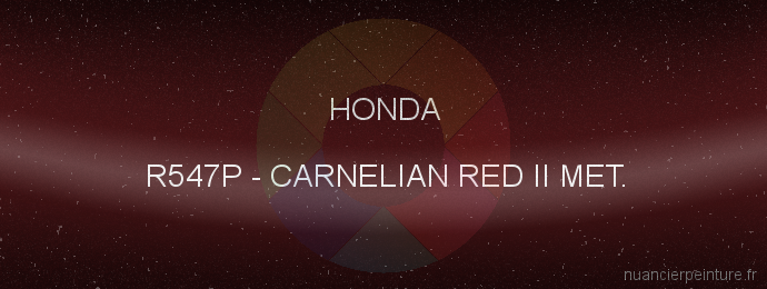 Peinture Honda R547P Carnelian Red Ii Met.