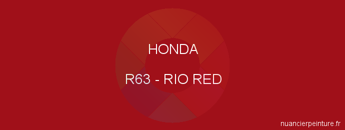 Peinture Honda R63 Rio Red
