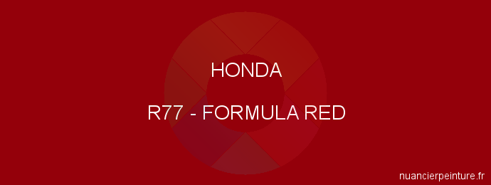 Peinture Honda R77 Formula Red