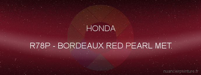 Peinture Honda R78P Bordeaux Red Pearl Met.