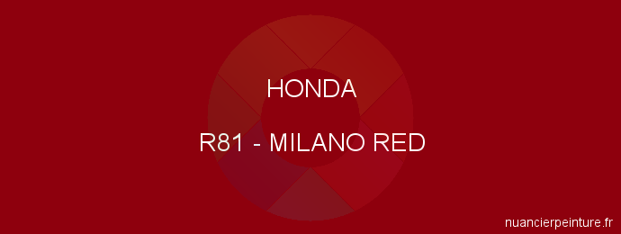 Peinture Honda R81 Milano Red