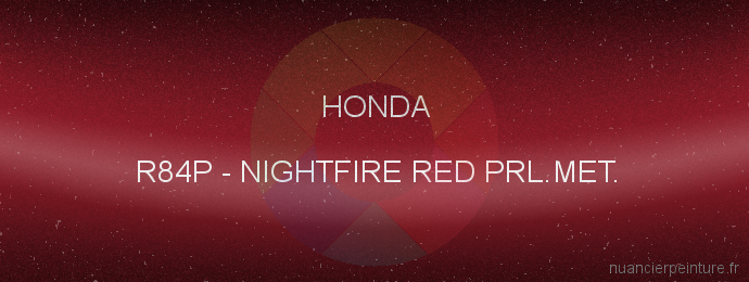 Peinture Honda R84P Nightfire Red Prl.met.