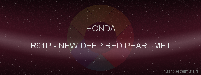 Peinture Honda R91P New Deep Red Pearl Met.