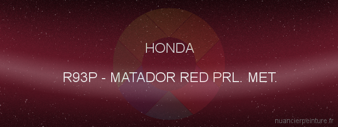 Peinture Honda R93P Matador Red Prl. Met.