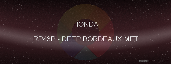 Peinture Honda RP43P Deep Bordeaux Met