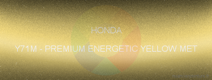 Peinture Honda Y71M Premium Energetic Yellow Met