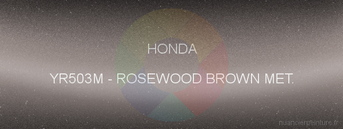 Peinture Honda YR503M Rosewood Brown Met.