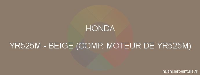 Peinture Honda YR525M Beige (comp. Moteur De Yr525m)