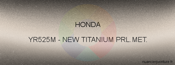 Peinture Honda YR525M New Titanium Prl.met.