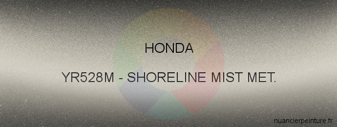 Peinture Honda YR528M Shoreline Mist Met.