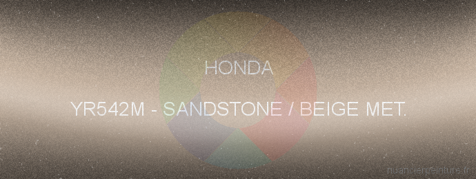 Peinture Honda YR542M Sandstone / Beige Met.