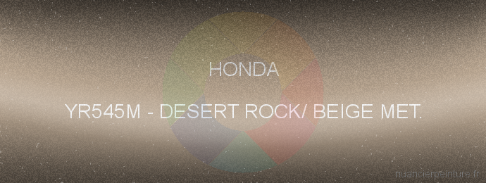 Peinture Honda YR545M Desert Rock/ Beige Met.