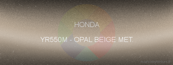 Peinture Honda YR550M Opal Beige Met.