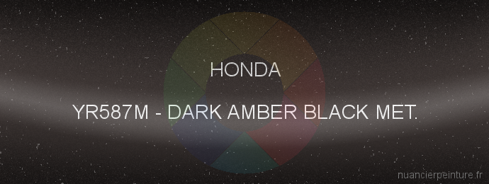 Peinture Honda YR587M Dark Amber Black Met.