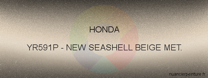Peinture Honda YR591P New Seashell Beige Met.