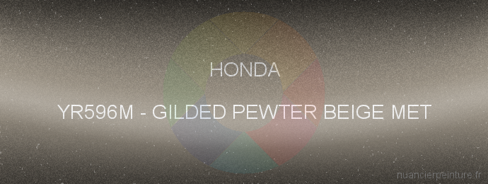 Peinture Honda YR596M Gilded Pewter Beige Met