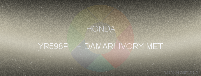 Peinture Honda YR598P Hidamari Ivory Met.