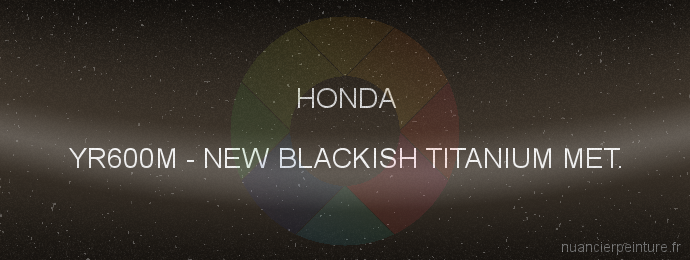 Peinture Honda YR600M New Blackish Titanium Met.