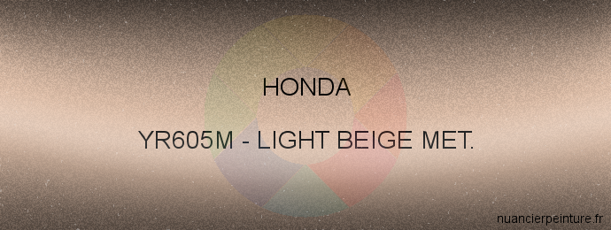 Peinture Honda YR605M Light Beige Met.