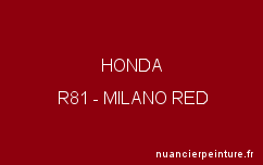 Peinture Honda R81 Milano Red