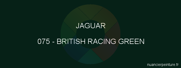 Peinture Jaguar 075 British Racing Green